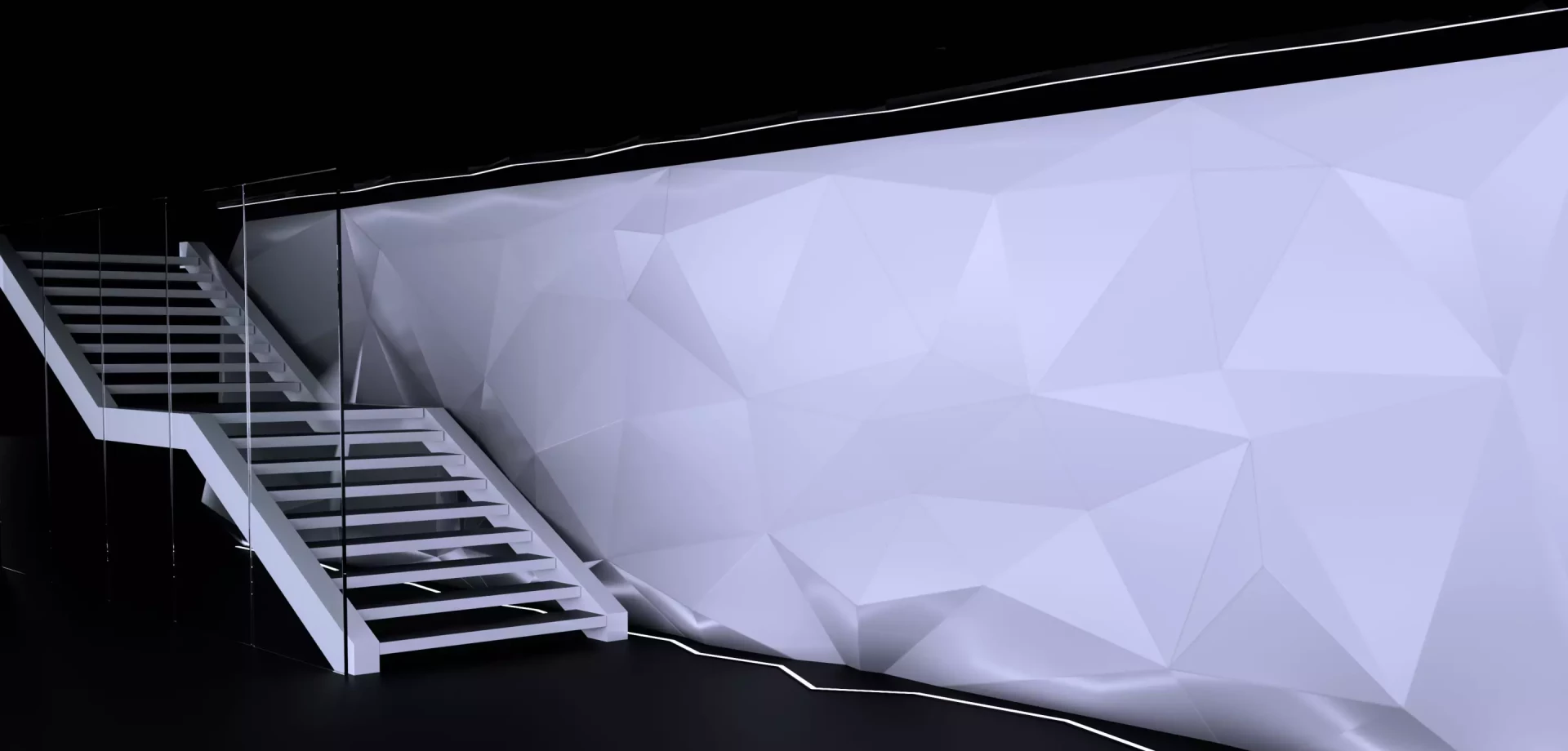 un projet d'un mur design en 3d et phonique dans une entreprise
