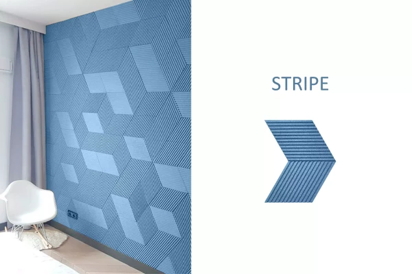 exemple de matériau phono absorbant bleu