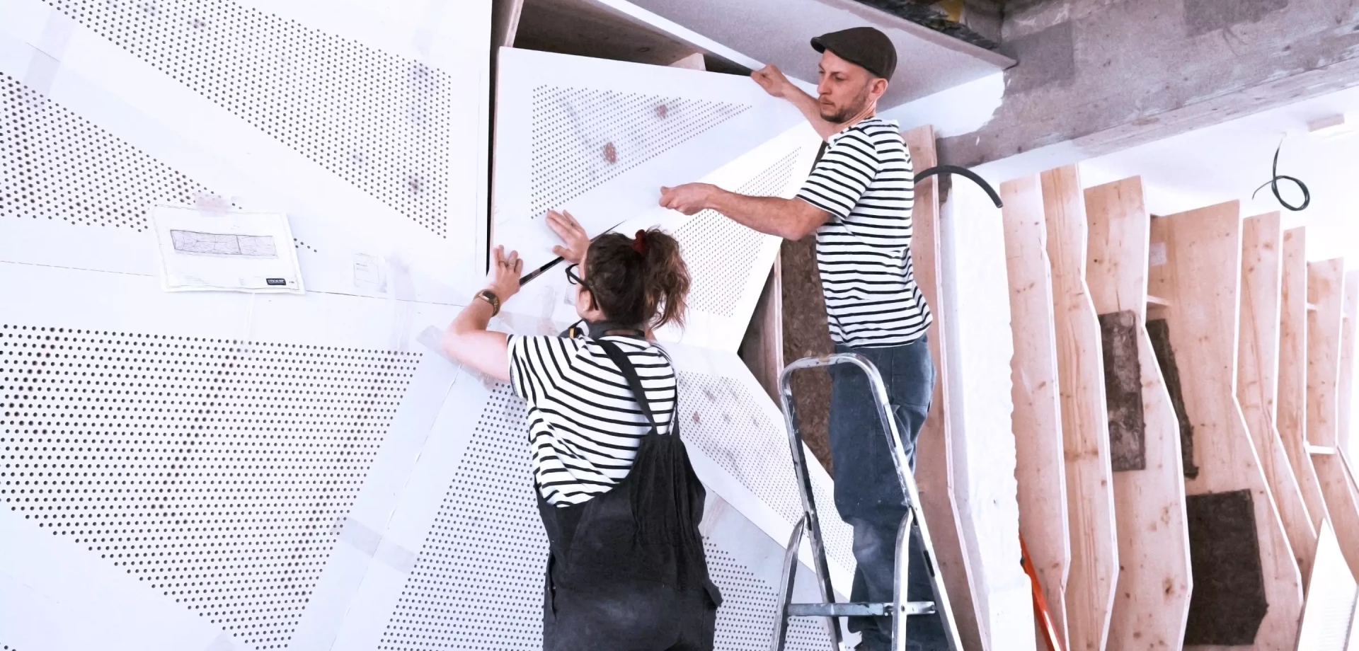 installation d'un mur phono absorbant
