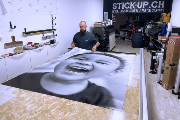 impression d'une photo d'un portrait en grand format